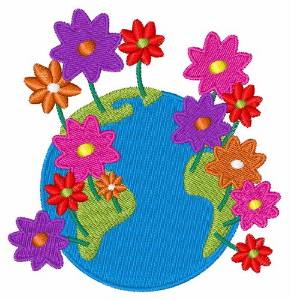 Picture of Spring Earth Machine Embroidery Design