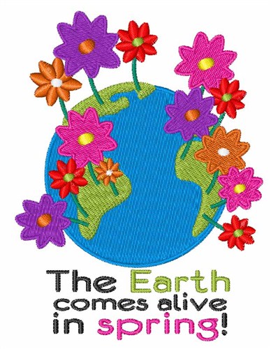 Earth Comes Alive Machine Embroidery Design
