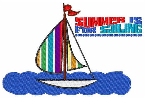 Summer For Sailing Machine Embroidery Design