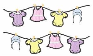 Picture of Baby Clothes Line Machine Embroidery Design