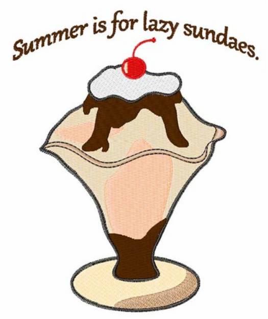 Picture of Lazy Sundaes Machine Embroidery Design
