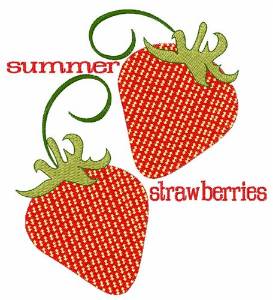 Picture of Summer Strawberries Machine Embroidery Design