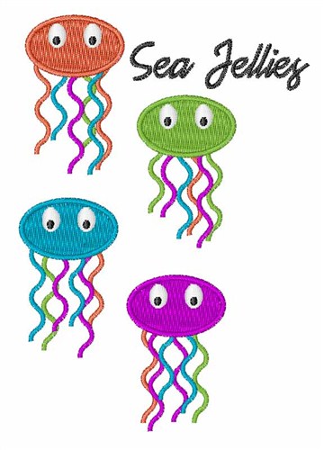 Sea Jellies Machine Embroidery Design