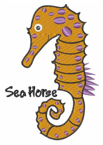 Sea Horse Machine Embroidery Design