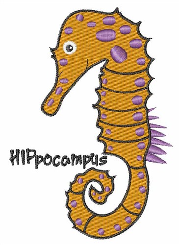 Hippocampus Machine Embroidery Design