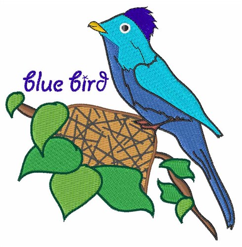 Blue Bird Machine Embroidery Design