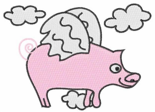 Picture of Flying Pig Machine Embroidery Design