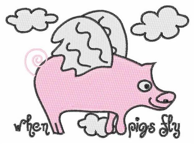 Picture of When Pigs Fly Machine Embroidery Design