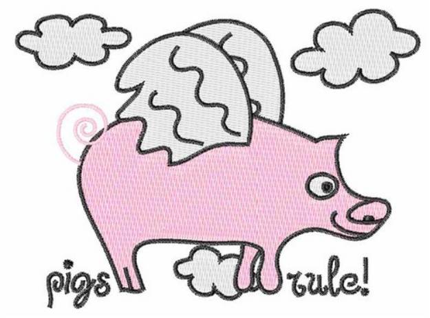 Picture of Pigs Rule! Machine Embroidery Design
