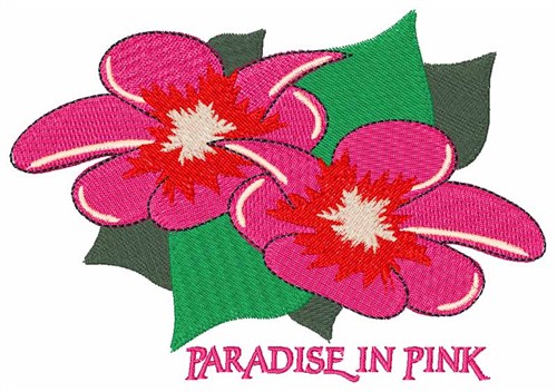 Paradise In Pink Machine Embroidery Design