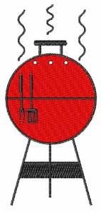 Picture of Red BBQ Grill Machine Embroidery Design