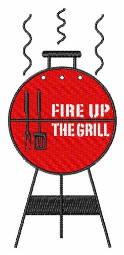 Fire Up The Grill Machine Embroidery Design