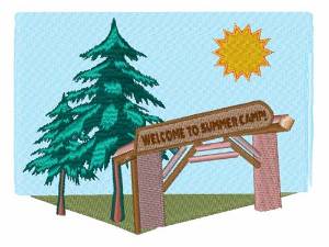Picture of Welcome Summer Camp Machine Embroidery Design