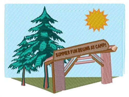 Summer Camp Fun Machine Embroidery Design