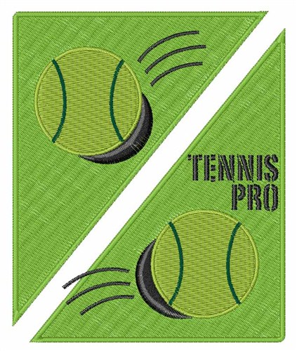 Tennis Pro Machine Embroidery Design