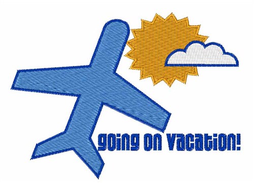 Going On Vacation Machine Embroidery Design
