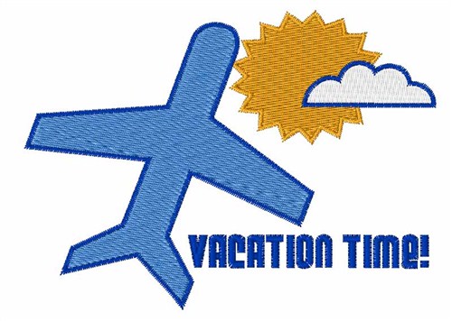 Vacation Time Machine Embroidery Design
