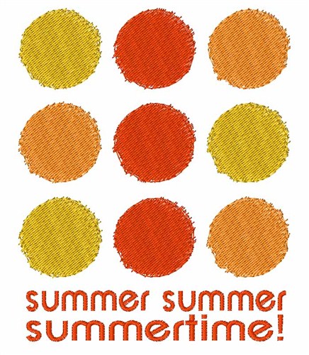Summertime Pattern Machine Embroidery Design