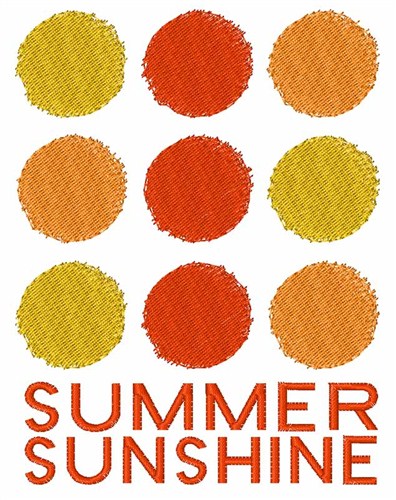 Summer Sunshine Machine Embroidery Design