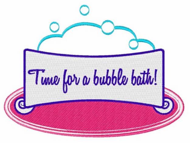 Picture of Time For Bubble Bath Machine Embroidery Design