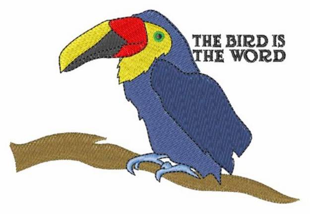 Picture of Bird is the Word Machine Embroidery Design