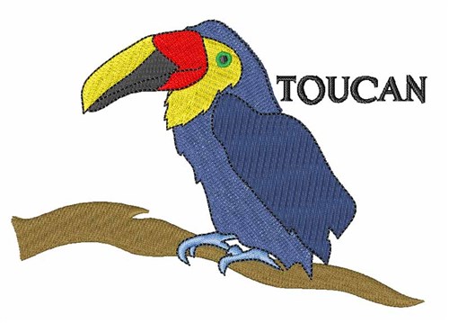 Toucan on a Limb Machine Embroidery Design