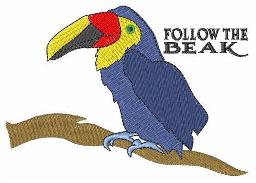 Follow the Beak Machine Embroidery Design