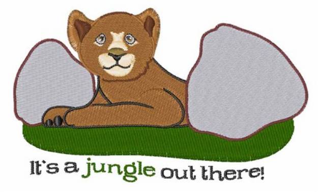 Picture of Lion Cub Jungle Machine Embroidery Design