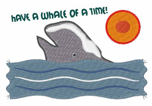 Whale of a Time Machine Embroidery Design