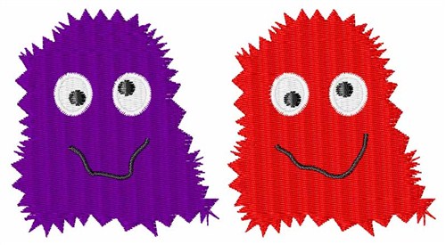 Purple & Red Monsters Machine Embroidery Design