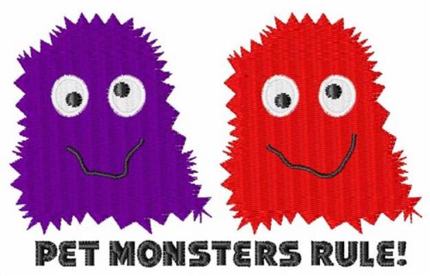 Picture of Pet Monsters Rule Machine Embroidery Design