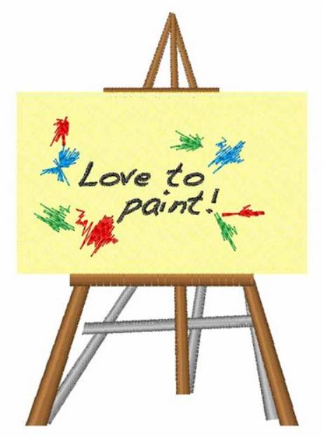 Picture of Love To Paint Machine Embroidery Design