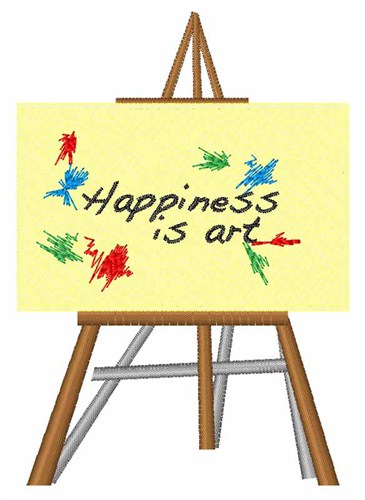 Happiness Is Art Machine Embroidery Design