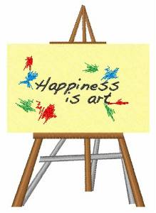 Picture of Happiness Is Art Machine Embroidery Design