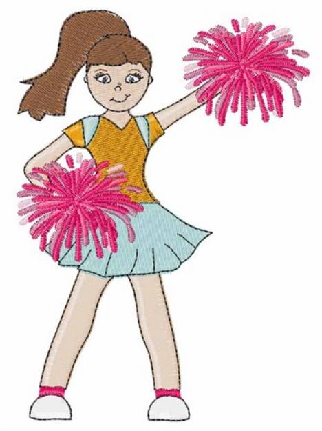 Picture of Cheerleader Girl Machine Embroidery Design