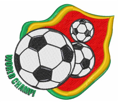 Soccer World Champ Machine Embroidery Design
