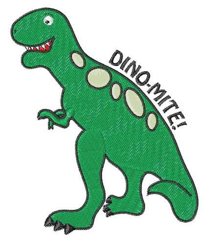 T Rex Dino-Mite Machine Embroidery Design