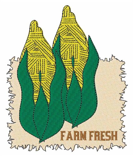 Farm Fresh Corn Machine Embroidery Design