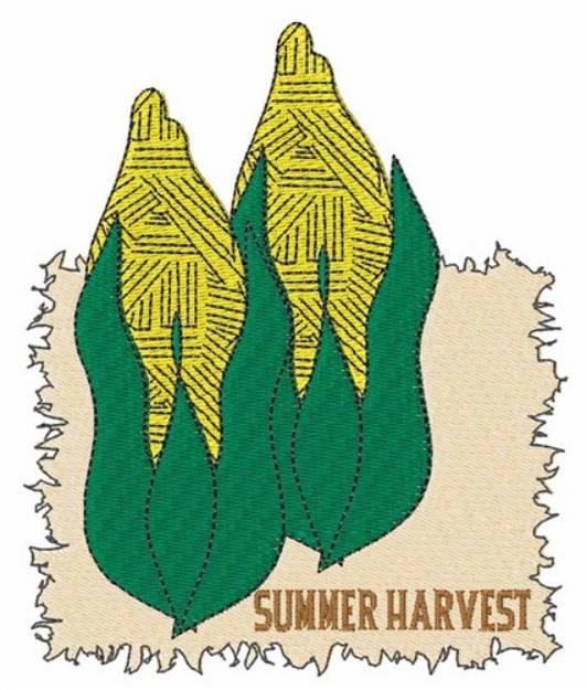 Picture of Summer Harvest Corn Machine Embroidery Design