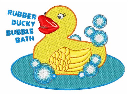 Ducky Bubble Bath Machine Embroidery Design