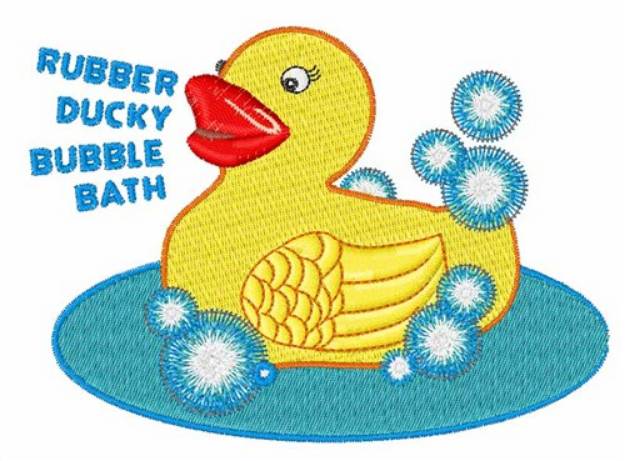 Picture of Ducky Bubble Bath Machine Embroidery Design