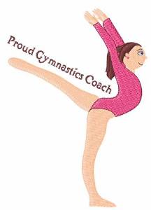 Picture of Proud Gymnastics Coach Machine Embroidery Design