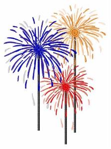 Picture of Firework Display Machine Embroidery Design