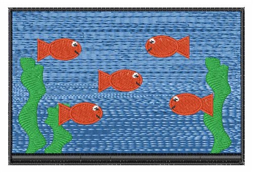 Fish Tank Machine Embroidery Design