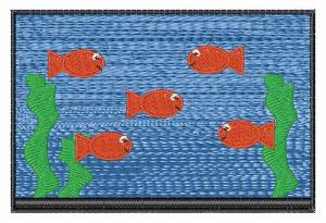 Picture of Fish Tank Machine Embroidery Design