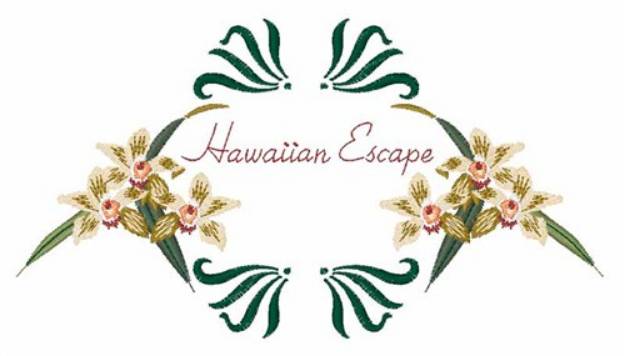 Picture of Paradise Hawaiian Escape Machine Embroidery Design