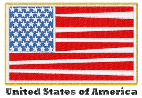 United State of America Machine Embroidery Design