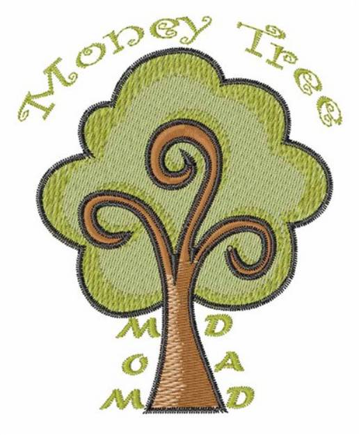 Picture of Money Tree Machine Embroidery Design