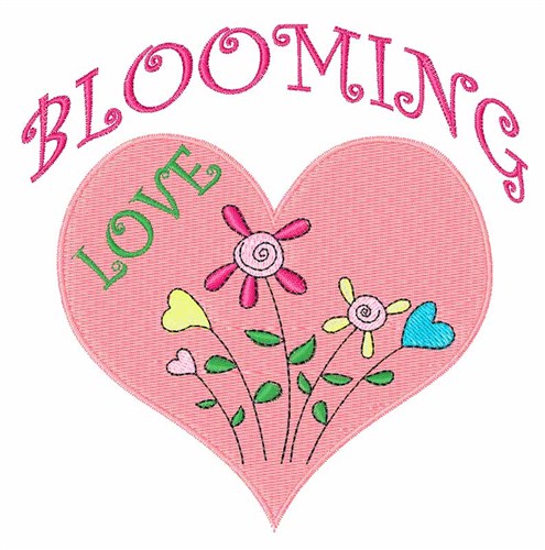 Blooming Love Machine Embroidery Design