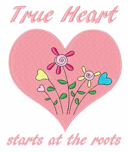 True Heart Machine Embroidery Design